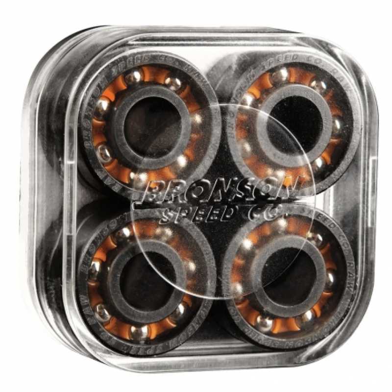 Bronson Raw Shieldless Skateboard Bearings (Set of 8)-0