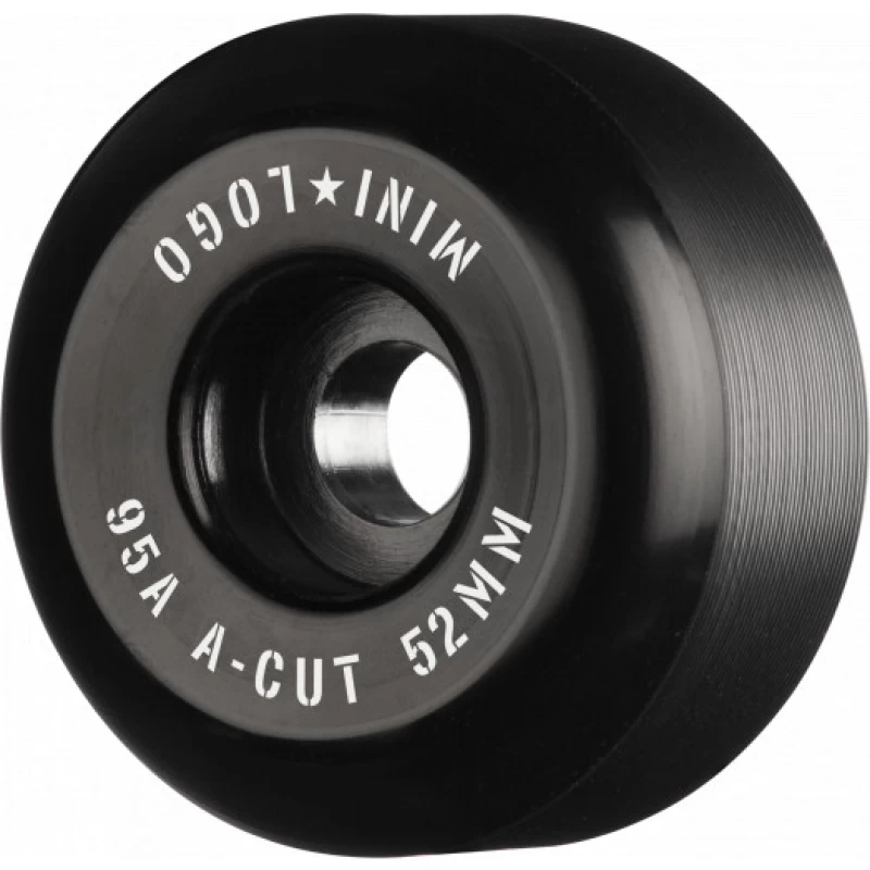 Mini Logo | 95A 52mm Skateboard Wheels A-cut 4pk, Black