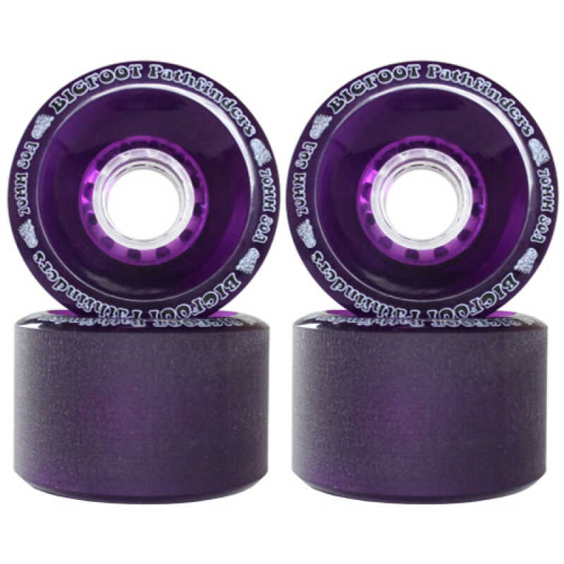 Set of 4 Bigfoot Wheels, 53mm 85a, soft street skateboard wheels for smooth cruising
