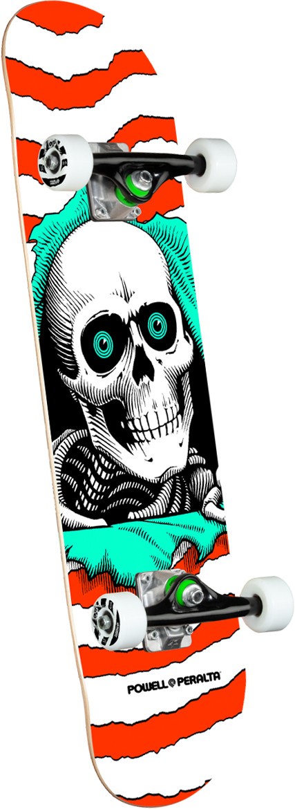 7.0″ x 28″ Powell Peralta RIPPER ONE OFF Complete Mini Skateboard- Orange -  Deckadence Board Shoppe