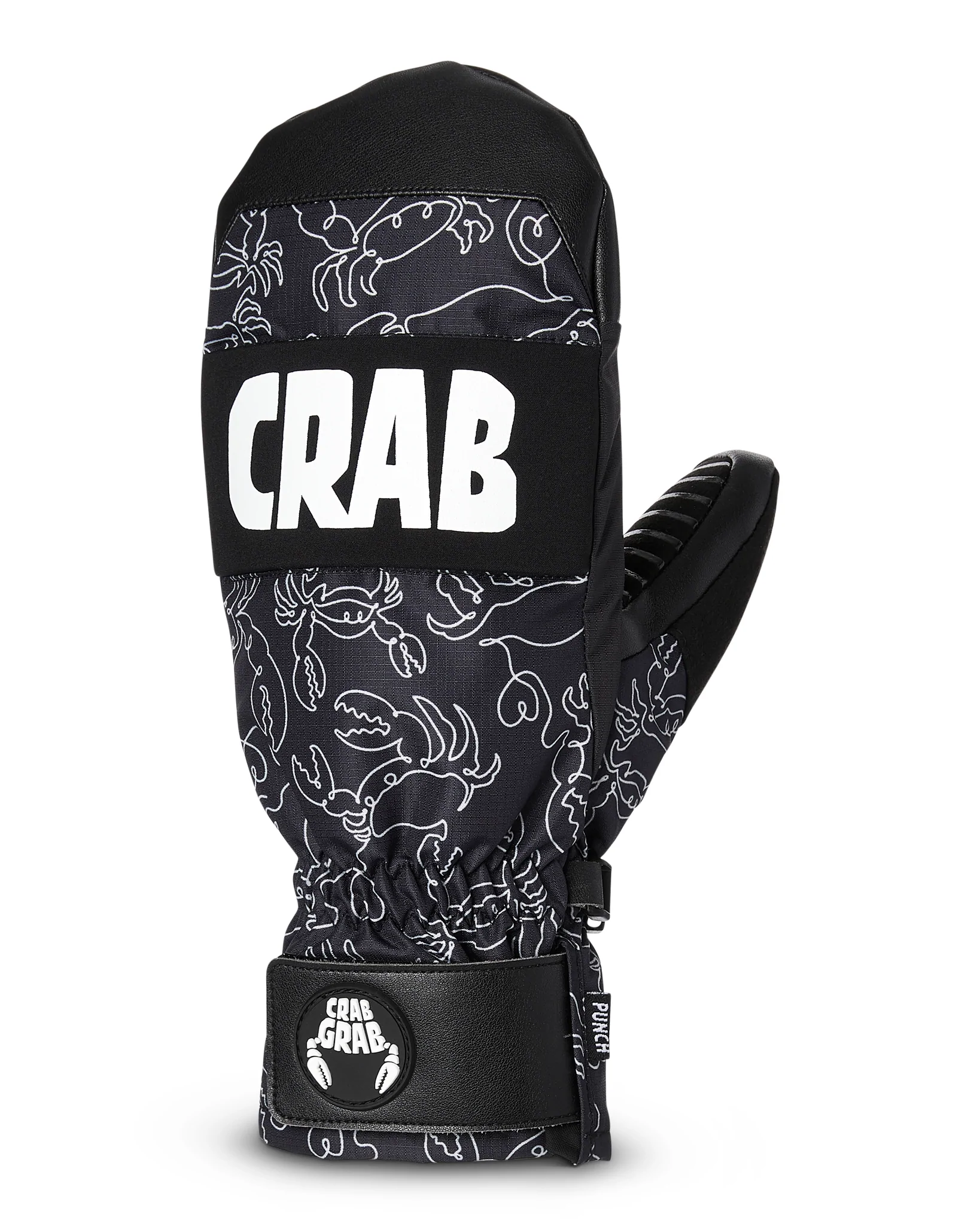 Crab Grab Punch Mitt - Crab Doodle Black - S