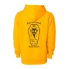 Deckadence Board Shoppe- Womb To Tomb Heavyweight Pullover Hoodie, Gold - Image 2