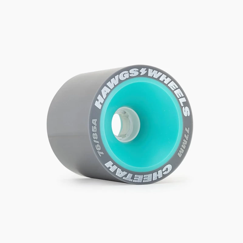 Hawgs Wheels | 77MM 76/85A Dual Duro Cheetah Hawgs- Grey/ Teal - Image 2