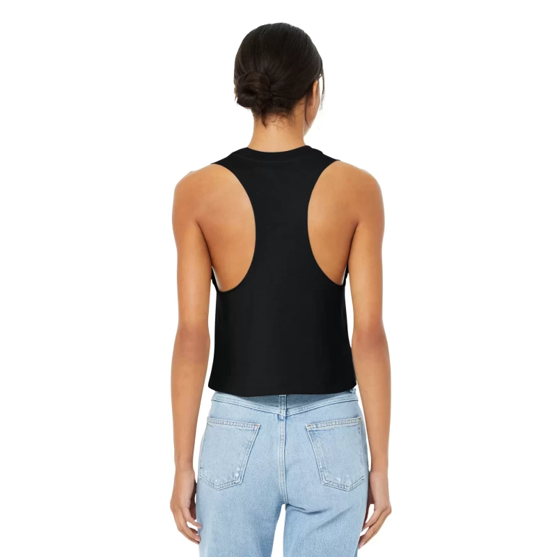 Deckadence | Womens Racer Back Tank Top, Embroidered MMXI, Black - Image 2
