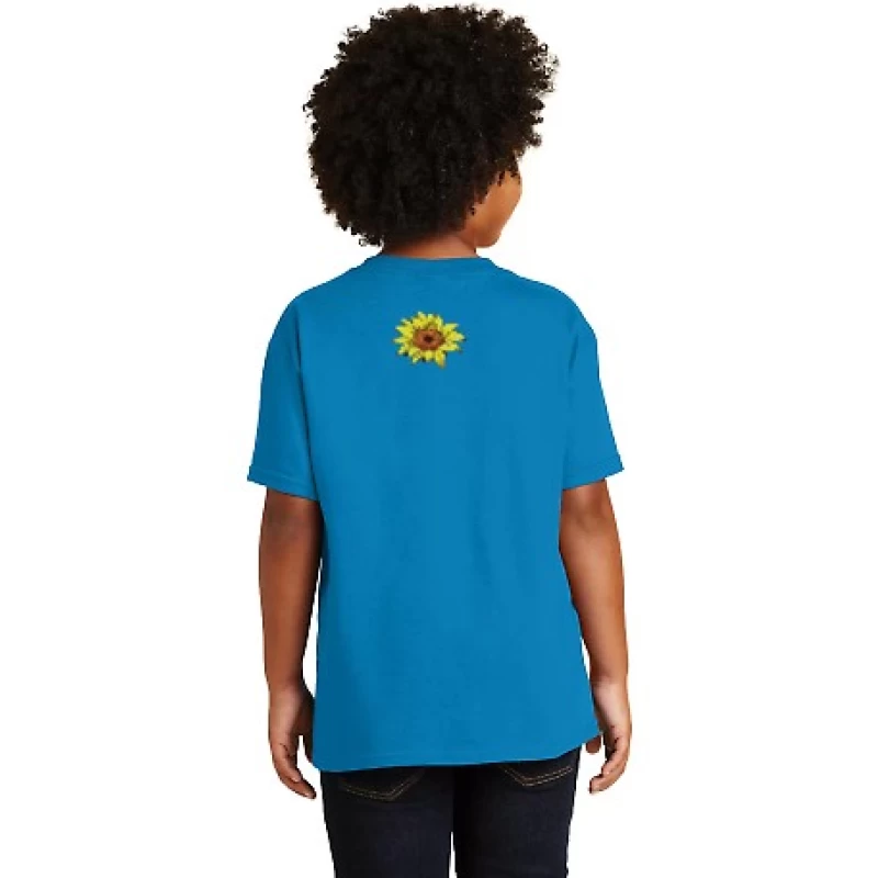 Deckadence | Sunflower Youth Short Sleeved T-Shirt, Lagoon Blue - Image 2