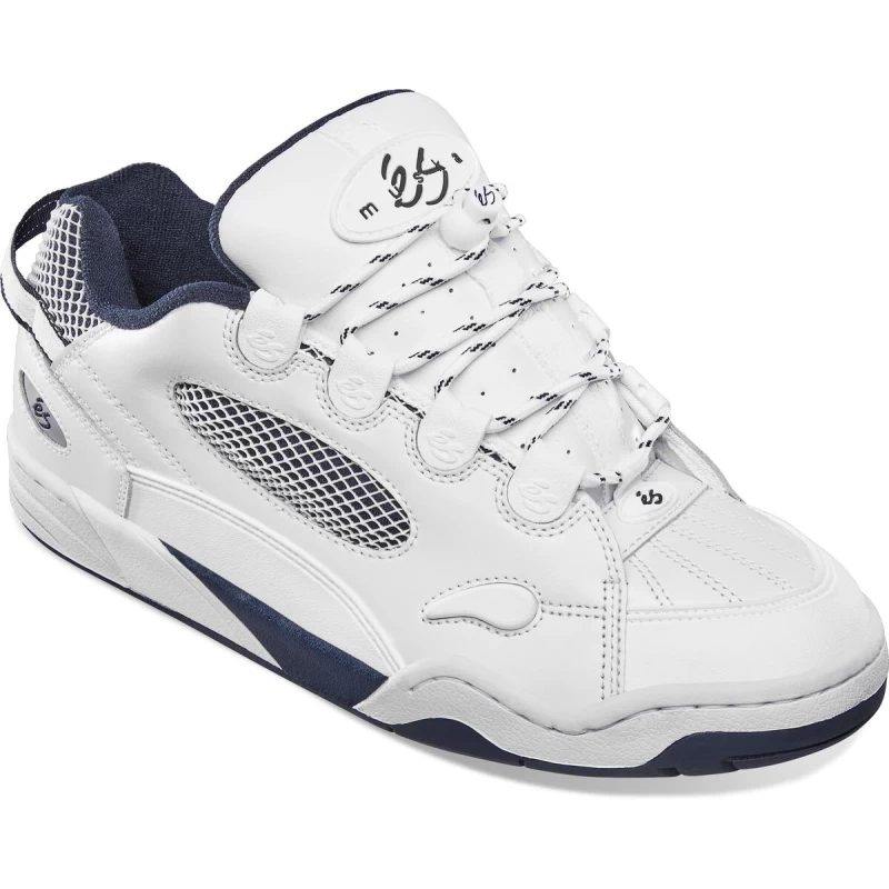 éS Skateboarding Footwear- Size 10.5 Muska, White / Navy (blemish) - Image 2