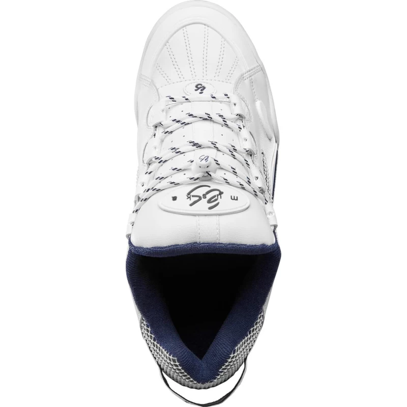 éS Skateboarding Footwear- Size 10.5 Muska, White / Navy (blemish) - Image 3