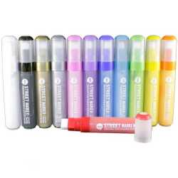 MTN Colors Paint Markers 15mm in assorted colors with wide chisel tips and sleek design
