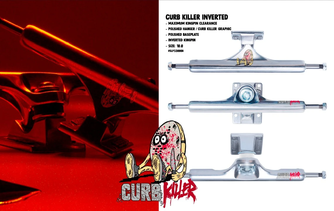 Slappy Trucks | 10" Inverted Curb Killer Skateboard Trucks (Set of 2) - Image 4