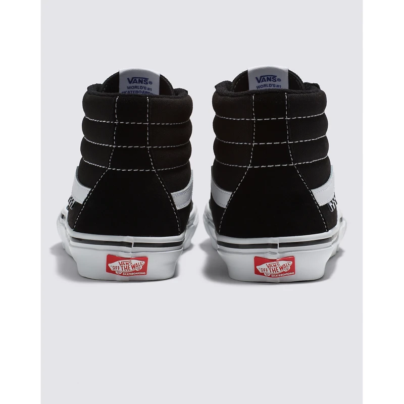 Black and White Old School high top skateboard shoes