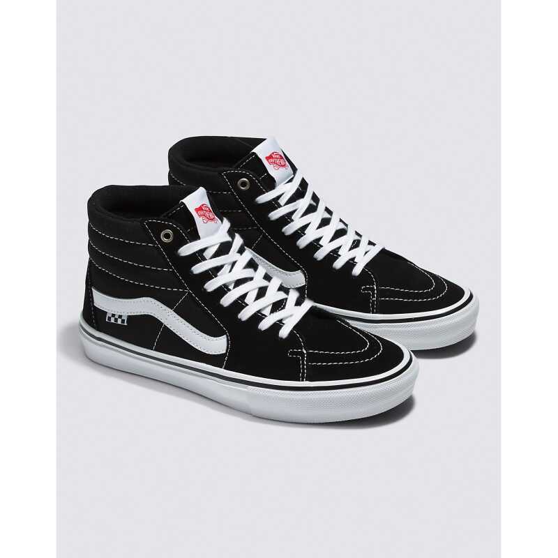 Black and White Old School high top skateboard shoes