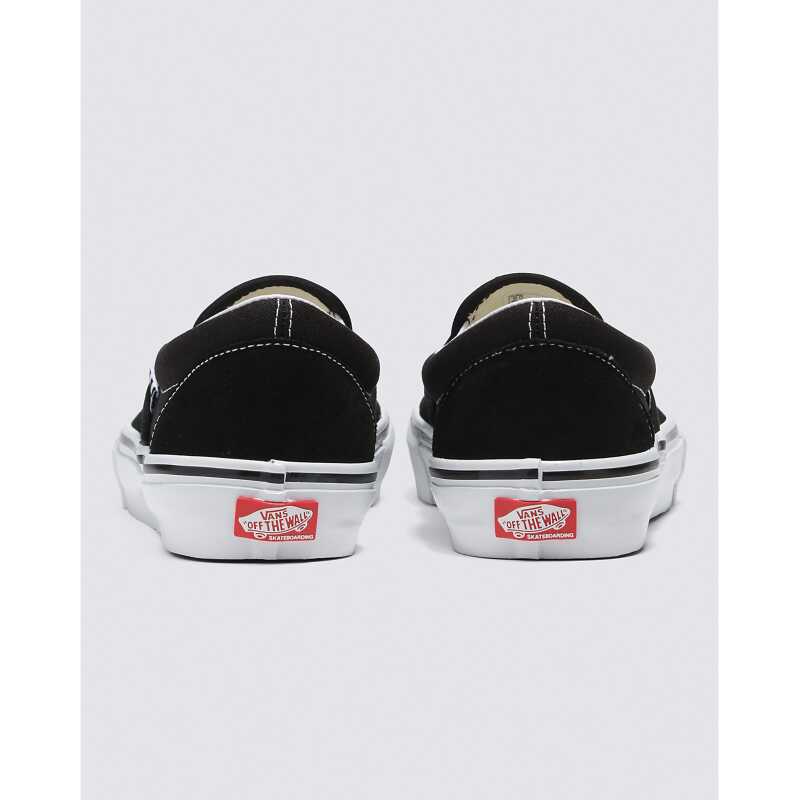 Black and White Old School slip-on skateboard shoes