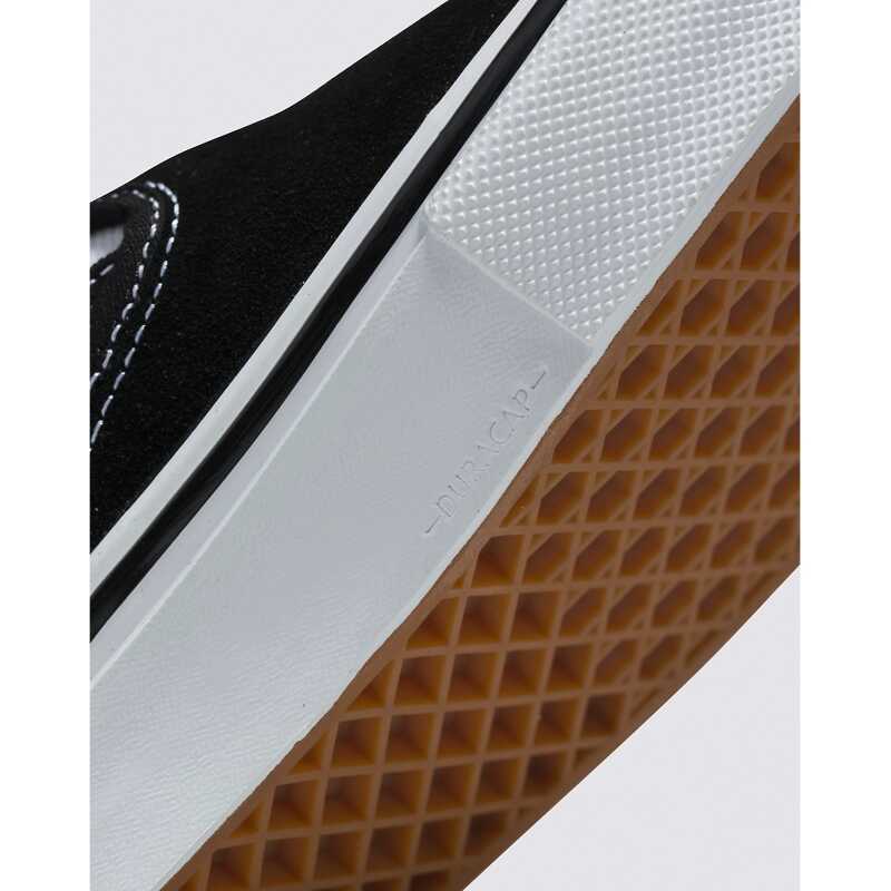 Black and White Old School slip-on skateboard shoes