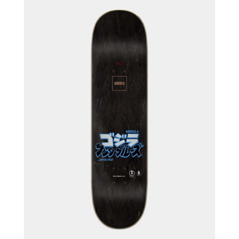 Santa Cruz Godzilla Mecha Hand Skateboard Deck - 8.00in x 31.60in with prismatic foil graphics