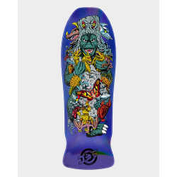 Godzilla Kaiju Roskopp Santa Cruz Skateboard Deck with spot gloss and silver foil graphics