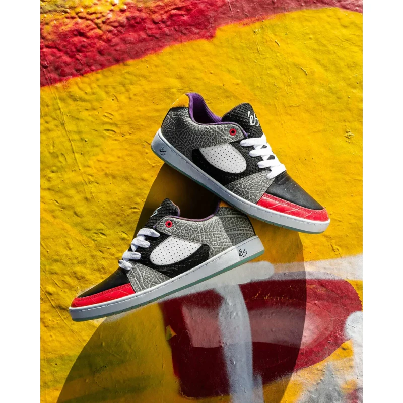 eS Skateboarding Accel Slim, Bananas skate shoes in yellow and black