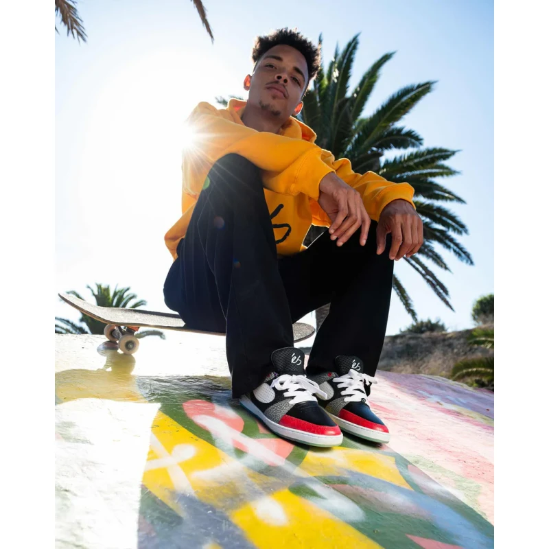 eS Skateboarding Accel Slim, Bananas skate shoes in yellow and black