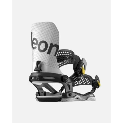 Bataleon Blaster AsymWrap Snowboard Binding in White color, showcasing adjustable features and sleek design.