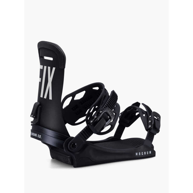 Magnum W25 Black Snowboard Binding with Extruded Aluminum Heel-Cup and Injected Gel Straps