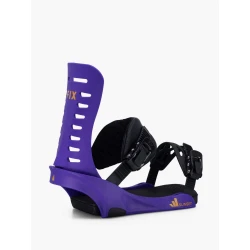 FIX Sunset W25 Purple Women’s Snowboard Bindings - Small, All-Mountain Soft Flex with Tool-Free Adjustment