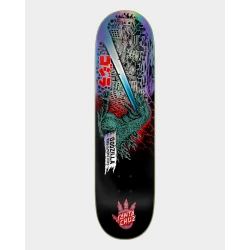 Godzilla O’Brien Reaper Santa Cruz Skateboard Deck with prismatic foil graphics and laser-engraved Godzilla logo