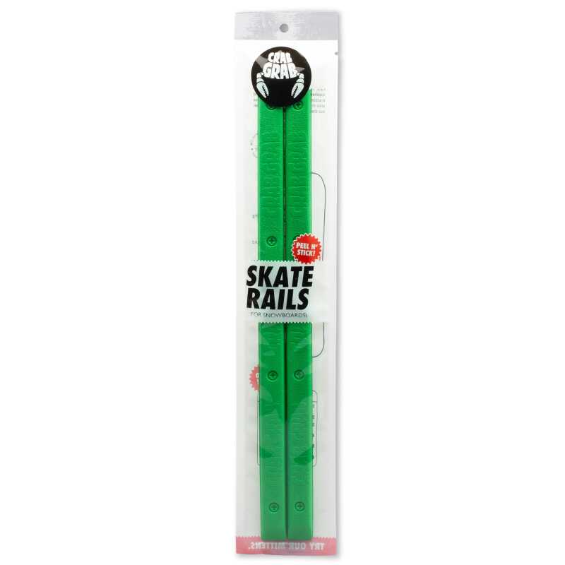 Crab Grab Skate Rails 6 Pack in Green - Extra Grip for Snowboards