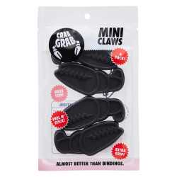 Black Crab Grab Mini Claws 6 Pack - Customizable grip traction pads for snowboards.