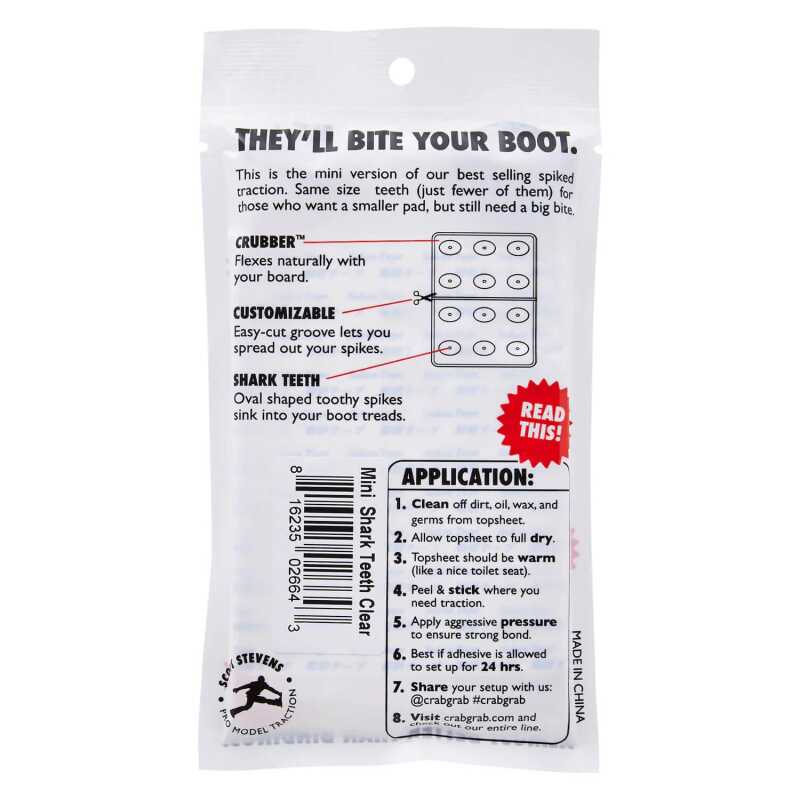 Crab Grab | Mini Shark Teeth Traction Pad - Clear - Image 4