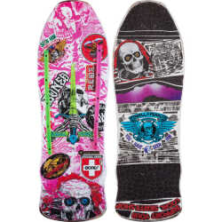 A 1000-piece jigsaw puzzle featuring the Powell Peralta Skull & Sword graphic in pink.