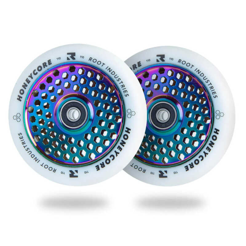 Honeycore Rocket Fuel White Polyurethane 110mm Scooter Wheels