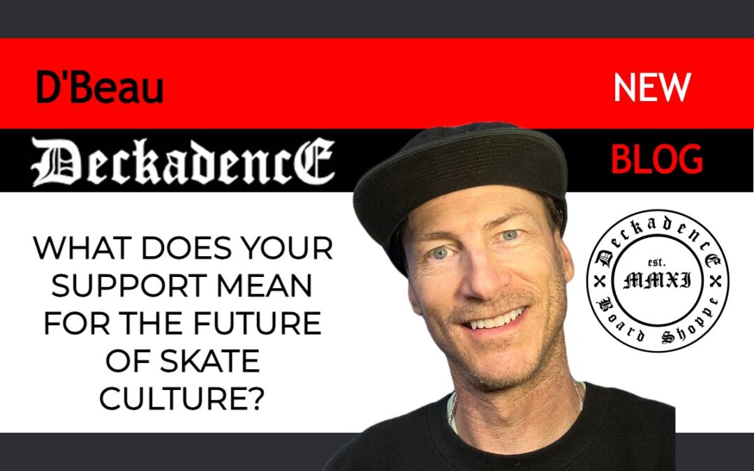 The question "What does your support mean for the future of skate culture?" is overlaid on the image.