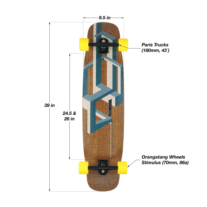 Loaded Boards | Basalt Tesseract - Complete Longboard, Dark Blue - Image 2