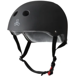 Matte Black Triple 8 Certified Sweatsaver Skate Helmet