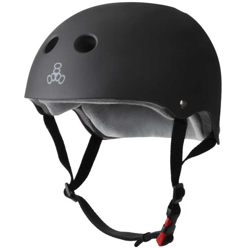 Matte Black Triple 8 Certified Sweatsaver Skate Helmet