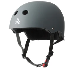 Carbon Matte Triple 8 Certified Sweatsaver Skate Helmet.