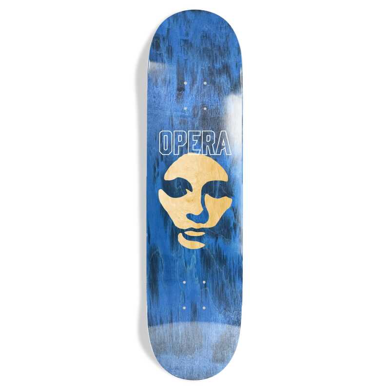 Alt Text: Opera Die Cut Mask EX7 symmetrical skateboard deck with a unique die cut design.1
