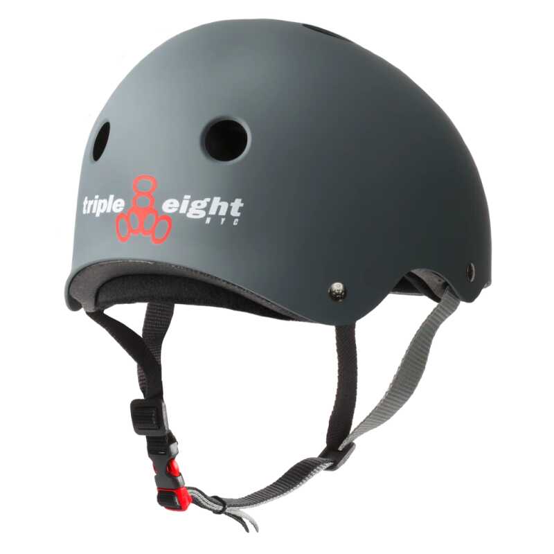 Triple 8 | Certified Sweatsaver Skate Helmet, Carbon Matte - Image 2