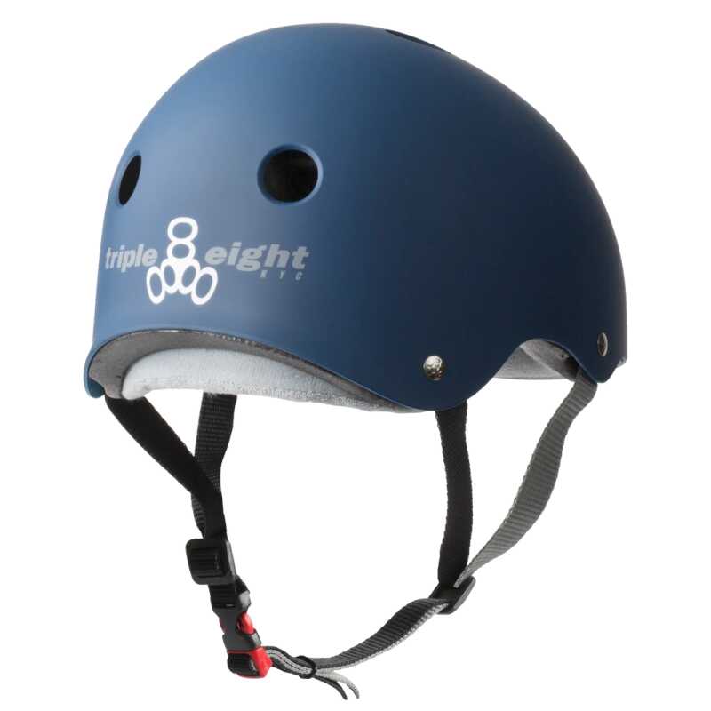 Triple 8 | Certified Sweatsaver Skate Helmet, Navy Matte L/XL - Image 4