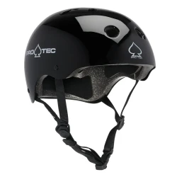 Gloss black Pro-Tec Certified Classic Helmet with 11 vents.