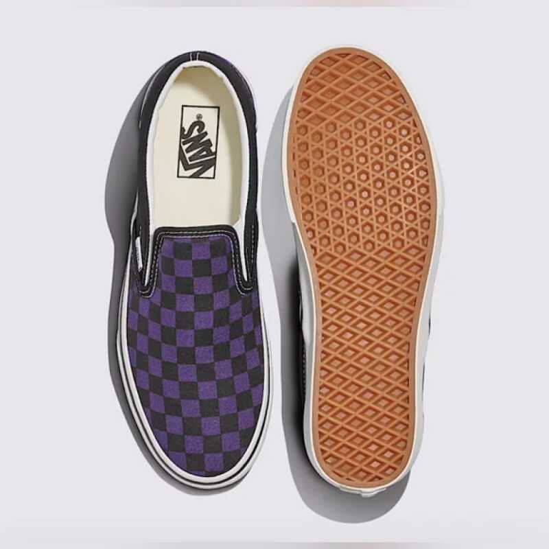 Vans | Classic Slip-On Shoe, Black/ Purple - Image 4