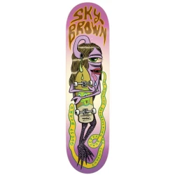 Toy Machine Sky Brown Guest Skateboard Deck featuring unique sect eye design.