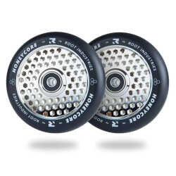 Root Industries 120mm Honeycore Scooter Wheel – Black PU with Mirror Core Design