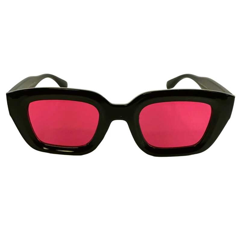 Happy Hour Camdens Black Cherry's sunglasses with black gloss frame and cherry red lenses