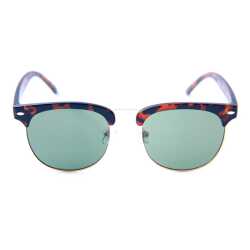 Happy Hour G2 Frosted Tortoise Sunglasses with Clubmaster-style tortoise frame and gold accents.