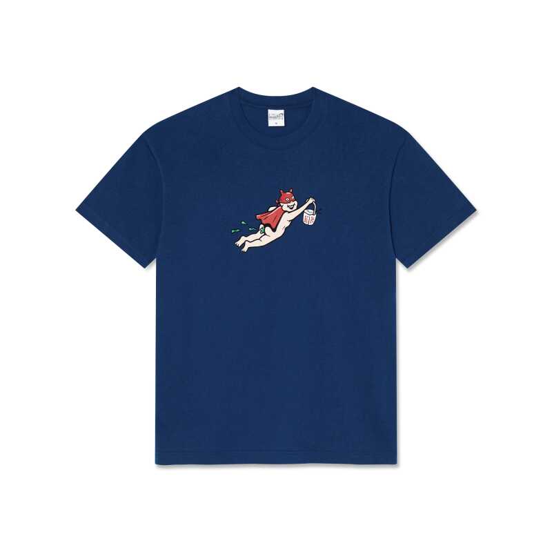 Polar Skate Co. ultramarine tee with "Take Away" graphic.