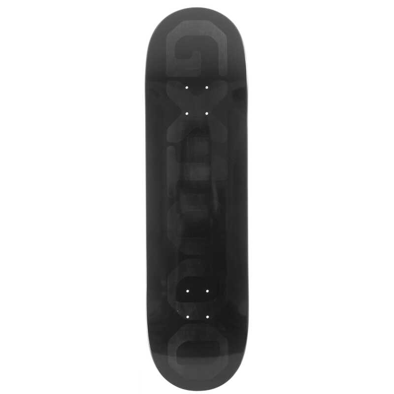 GX1000 Team OG Logo Black/Black 8.5" Skateboard Deck with classic logo and durable maple construction.