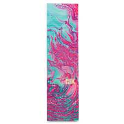 Flik Lava Pink/Blue Griptape featuring a bold lava swirl design with a gritty surface