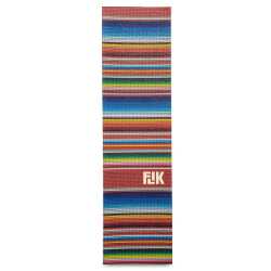 Flik Poncho Griptape featuring colorful classic poncho stripe graphic with gritty silicon carbide surface.
