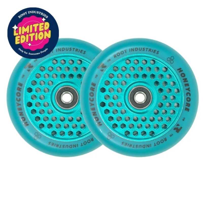 Root Industries 110mm Honeycore Scooter Wheel – Limited Edition Blue Core and Blue PU