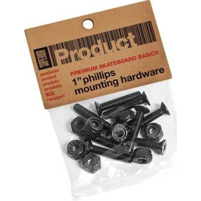 Superior Skateboards 1 inch Phillips Hardware.